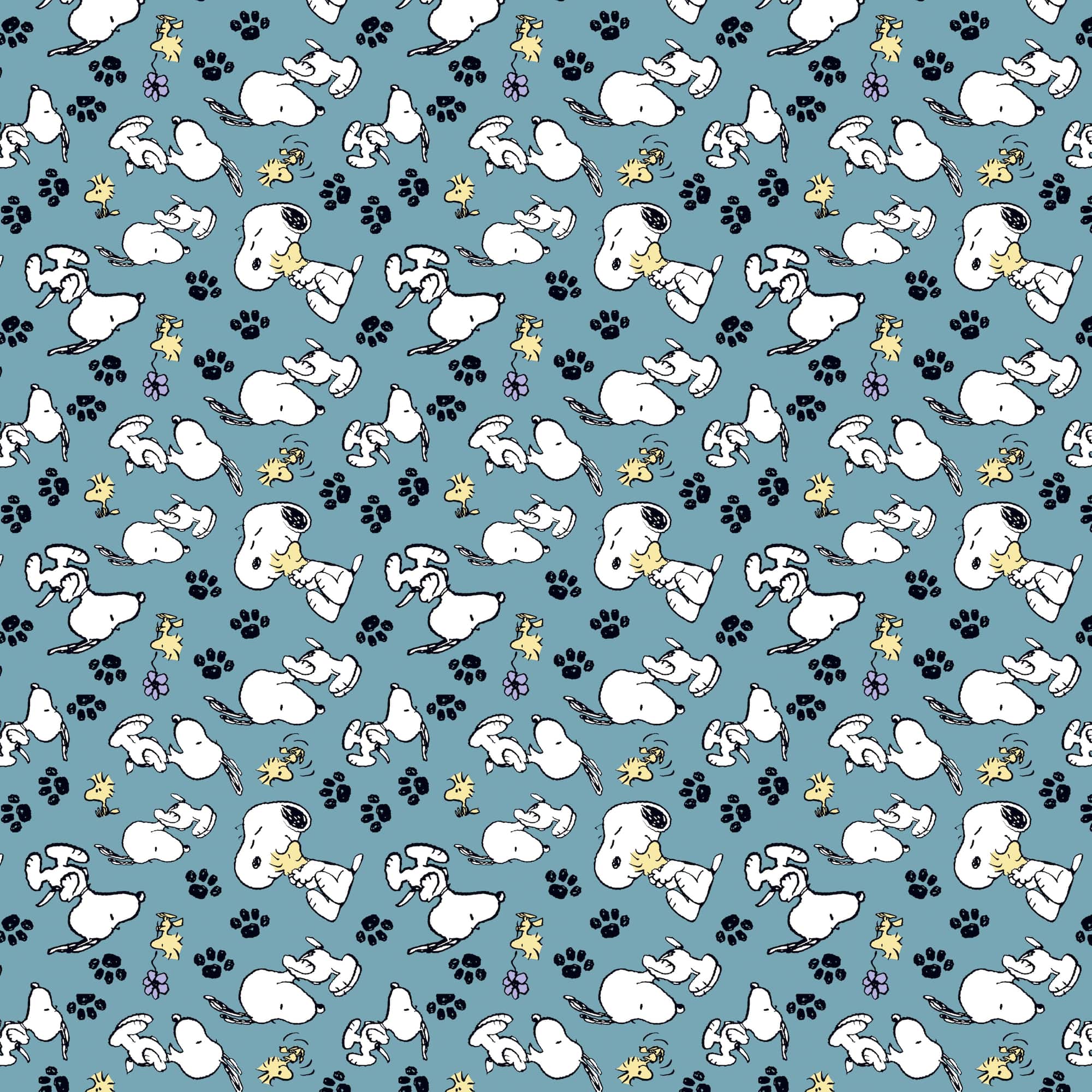 Peanuts® Snoopy & Woodstock Playing Cotton Fabric
